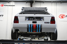 Stainless steel rear pipe group A with round tail pipe 70 mm Oversized exhaust pipe diameter 70 mm