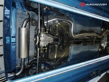 Roestvrijstalen einddemper vervanger met ronde uitlaatpijp 635 mm