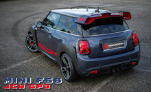 stainless steel rear silencer with central Sport Line tail pipe 102 mm Oversized exhaust pipe diameter 76 mm