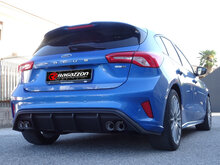 Stainless steel rear silencer with round Sport Line tail pipe 2x80 mm staggered&nbsp; Oversized exhaust pipe diameter 60 mm&nbsp;