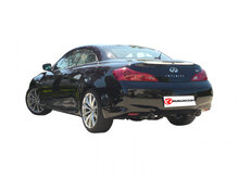 Stainless steel rear silencer left/right each with oval Sport Line tail pipe 135x90 mm