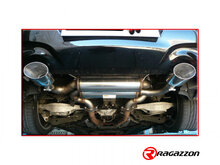 Einddemper van rvs links/rechts met ovale sport line-uitlaatpijp 135x90 mm