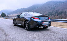 Stainless steel rear silencer left/right each with round Carbon Shot tail pipe 118 mm Oversized exhaust pipe diameter 63,5 mm&nbsp;