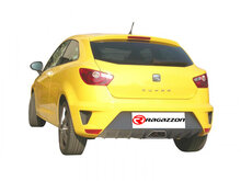 Stainless steel rear silencer with central round tail pipe 2x60 mm