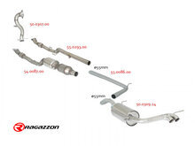 Vervangingspijp van rvs (cat) met flens om op de originele pijp te lassen