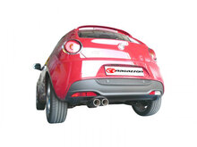 Stainless steel rear silencer with round tail pipe 2x80 mm staggered