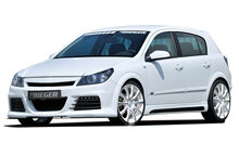 Rieger Tuning voorbumper Opel Astra H