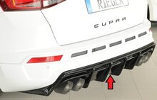 Rieger Tuning diffuser Glanzend zwart Seat Ateca Cupra voor voertuigen met originele trekhaak
