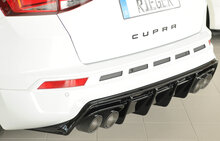 Rieger Tuning diffuser Glanzend zwart Seat Ateca Cupra voor voertuigen met originele trekhaak