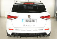 Rieger Tuning diffuser Glanzend zwart Seat Ateca Cupra voor voertuigen met originele trekhaak