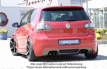 Rieger Tuning achterbumper verlenging VW Golf 5