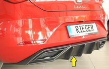 Rieger Tuning diffuser voor originele uitlaatdemper Seat Leon KL