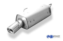 Fox Sportuitlaat Peugeot 206 S16/ S16 Cabriolet Achterdemper - 88x79 Type 71