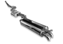Fox Sportuitlaat Mercedes W123/S123 - Compleet uitlaatsysteem voor 4-cilindermotoren, bestaande uit achterdemper, middendemper en voordemper met spruitstukbuizen - 2x55 Type 26