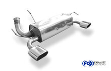 Fox Sportuitlaat Peugeot 206 RC achterdemper, dwarsuitgang rechts/links - 135x80 type 52 rechts/links