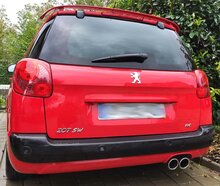 Fox Sportuitlaat Peugeot 207 SW RC enkelzijdige achterdemper - 2x100 Type 16