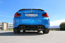 Fox Sportuitlaat BMW F87 M2 Competition + CS achterdemper, dwarsuitlaat rechts/links met 2 uitlaatkleppen - 2x90 Type 25 rechts/links