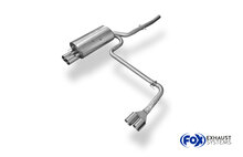 Fox Sportuitlaat BMW E46 320d Achterdemper, Rechts/Links Uitlaat, Enkele Doorstroming - 2x76 Type 10 Rechts/Links