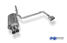Fox Sportuitlaat BMW E46 320d Achterdemper, Rechts/Links Uitlaat, Enkele Doorstroming - 2x76 Type 10 Rechts/Links