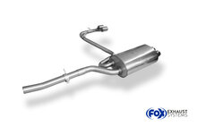 Fox Sportuitlaat BMW E46 320d Achterdemper, Rechts/Links Uitlaat, Enkele Doorstroming - 2x76 Type 10 Rechts/Links