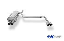 Fox Sportuitlaat BMW E46 320/323/328 Achterdemper, rechter/linker uitlaat, enkelvoudige doorstroming, op originele MSD - 2x76 Type 10 rechts/links