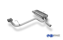 Fox Sportuitlaat BMW E46 320/323/328 Achterdemper, rechter/linker uitlaat, enkelvoudige doorstroming, op originele MSD - 2x76 Type 10 rechts/links