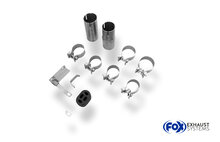 Fox Sportuitlaat BMW E46 320/323/328 Achterdemper, rechter/linker uitlaat, enkelvoudige doorstroming, op originele MSD - 2x76 Type 10 rechts/links