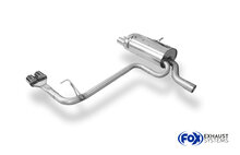 Fox Sportuitlaat BMW E46 320/323/328 Achterdemper, rechter/linker uitlaat, enkelvoudige doorstroming, op originele MSD - 2x76 Type 13 rechts/links