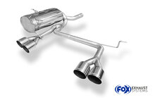 Fox Sportuitlaat BMW E46 320/323/328 M3-look - RIEGER - V1-achterdemper met enkele inlaat/uitlaat in het midden - 4x90mm type 14 in het midden