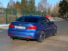 Fox Sportuitlaat BMW F30/31 - 330i/340i xDrive Achterdemper Dwarsuitlaat Rechts/Links - 1x100 Type 25 Rechts/Links Zwart - met uitlaatklep in linker uitlaatpijp - Geschikt voor Rieger Achterdiffuser RIE00088122