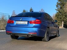 Fox Sportuitlaat BMW F30/31 - 330i/340i xDrive Achterdemper dwarsuitlaat rechts/links - 145x65 Type 59 rechts/links - met uitlaatklep in de linker uitlaatpijp