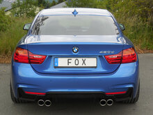 Fox Sportuitlaat BMW F32 - 420d Coup&eacute; M-pakket Achterdemper Dwarsuitlaat Rechts/Links Geschikt voor Rieger Achterbumper Inzetstuk 435i/440i Look - 2x80 Type 16 Rechts/Links