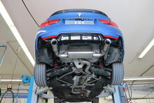 Fox Sportuitlaat BMW F36 - 440i xDrive Grand Coupe - M-pakket Achterdemper dwarsuitlaat rechts/links - 1x100 Type 25 rechts/links - met uitlaatklep in de linker uitlaatpijp