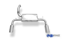 Fox Sportuitlaat Fiat 500 Abarth achterdemper, dwarsuitlaat rechts/links - 1x100 Type 16 rechts/links