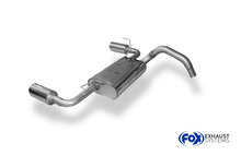 Fox Sportuitlaat Fiat 500 Abarth achterdemper, dwarsuitlaat rechts/links - 1x100 Type 25 rechts/links