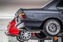 Fox Sportuitlaat BMW E28 525e met katalysator, achterdemper vanaf de katalysator - 2x63 Type 12