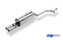 Fox Sportuitlaat BMW E28 525e met katalysator, achterdemper vanaf de katalysator - 2x63 Type 12