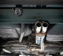 Fox Sportuitlaat BMW E28 535i met katalysator, achterste geluiddemper vanaf de katalysator - 2x63 Type 10