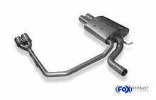 Fox Sportuitlaat BMW E60/61 - 520i/ 523i/ 525i/ 530i Achterdemper, rechter/linker uitlaat - 2x90 Type 10 rechts/links M5-look
