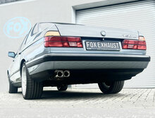Fox Sportuitlaat BMW E32 730i/ 735i/ 740i/ 740iL/ 750i/ 750iL Achterdemper &Oslash;2x63,5mm incl. montagemateriaal - 2x78x75 Type 72 (met Type B inzetstuk)