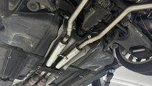 Fox Sportuitlaat BMW E38 735i 740i voordemper met rechte doorgang naar de katalysatoren (zie afbeeldingen)