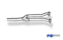 Fox Sportuitlaat Verbindingspijp voor Audi 80 Type B4 quattro modellen met dubbele katalysator