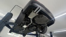 Fox Sportuitlaat Audi S2 B4 achterdemper 76 mm, voordemper en Y-verbindingspijp - 2x80 type 25