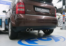 Fox Sportuitlaat Audi A2 - 1.4l TDI 55/66kW - 42l tank Halbanlage ab Kat - 2x80 Typ 16
