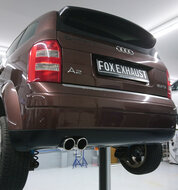 Fox Sportuitlaat Audi A2 - 1.6l half systeem vanaf katalysator - 2x80 type 16 (bestaande uit achter- en voordemper met uitlaatpijp)