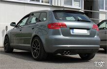 Fox Sportuitlaat Audi A3 - 8P quattro Sportback Achterdemper &Oslash;70mm - 2x90 Type 17