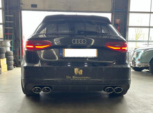 Fox Sportuitlaat Audi A3 8V Sportback E-tron achterdemper rechts/links - 2x115x85 Type 32 rechts/links. Geschikt voor S3-bumper.