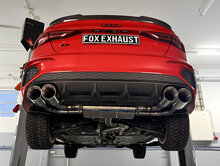 Fox Sportuitlaat Audi S3 GY - Sedan Half uitlaatsysteem van OPF met uitlaatkleppen - 2x114 Type 25 rechts/links