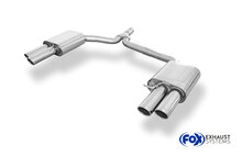 Fox Sportuitlaat Audi A4 B8 Sedan/Avant + S-Line Achterdemper rechts/links dubbele uitlaat incl. Y-adapterbuis &Oslash;55mm binnendiameter - 2x88x74 Type 32 rechts/links