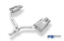 Fox Sportuitlaat Audi A4 B8 Sedan/Avant + S-Line Achterdemper rechts/links dubbele uitlaat incl. Y-adapterbuis &Oslash;55mm binnendiameter - 2x80 Type 17 rechts/links